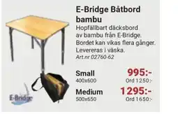 Erlandsons Brygga E-Bridge Båtbord bambu erbjuda
