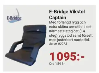 Erlandsons Brygga E-Bridge Vikstol Captain erbjuda