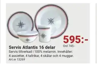Erlandsons Brygga Servis Atlantis 16 delar erbjuda