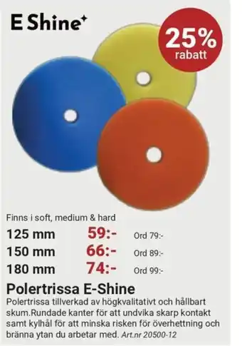 Erlandsons Brygga Polertrissa E-Shine erbjuda