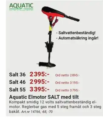 Erlandsons Brygga Aquatic Elmotor SALT med tilt erbjuda