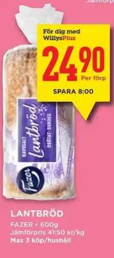 Willys LANTBRÖD erbjuda