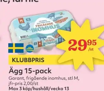 Hemköp Ägg 15-pack erbjuda