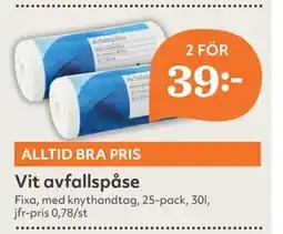 Hemköp Vit avfallspåse erbjuda