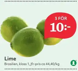 Hemköp Lime erbjuda