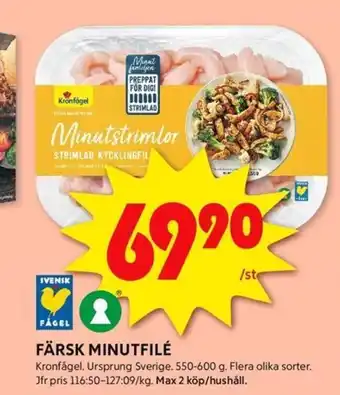 ICA Kvantum FÄRSK MINUTFILÉ erbjuda