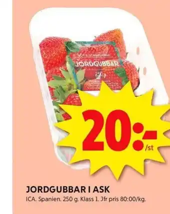 ICA Kvantum JORDGUBBAR I ASK erbjuda