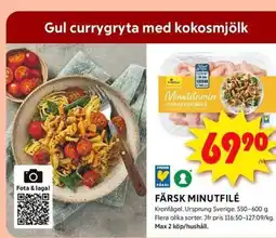 ICA Kvantum FÄRSK MINUTFILÉ erbjuda