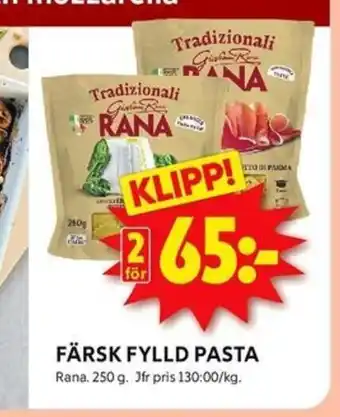 ICA Kvantum FÄRSK FYLLD PASTA erbjuda