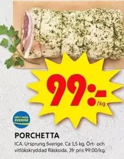 ICA Kvantum PORCHETTA erbjuda