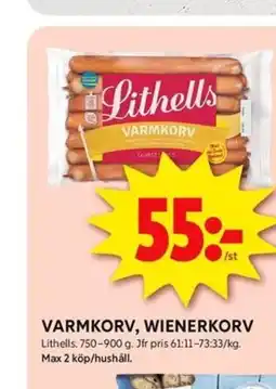 ICA Kvantum VARMKORV, WIENERKORV erbjuda