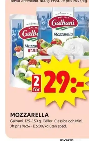 ICA Kvantum MOZZARELLA erbjuda