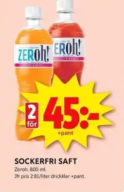 ICA Kvantum SOCKERFRI SAFT erbjuda