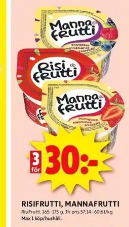 ICA Kvantum RISIFRUTTI, MANNAFRUTTI erbjuda