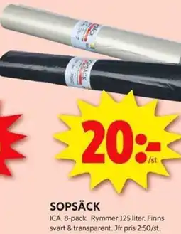 ICA Kvantum SOPSÄCK erbjuda
