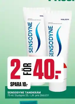 ÖoB SENSODYNE tandkräm erbjuda