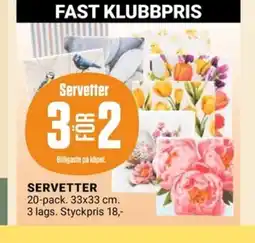 ÖoB Servetter erbjuda