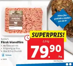 Lidl Butcher's Färsk blandfärs erbjuda