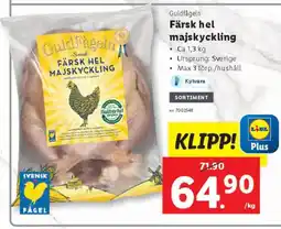 Lidl Färsk hel majskyckling erbjuda