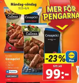 Lidl Culinea Cevapcici erbjuda