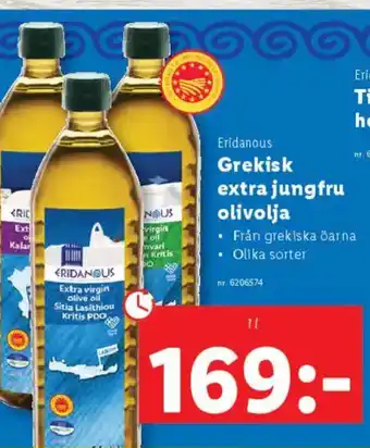 Lidl Eridanous Grekisk extra jungfru olivolja erbjuda