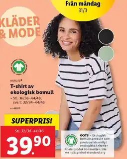 Lidl T-shirt av ekologisk bomull erbjuda