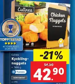 Lidl Culinea Kyckling- nuggets erbjuda