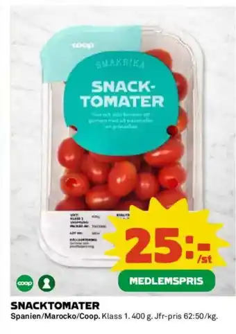 Coop SNACKTOMATER erbjuda