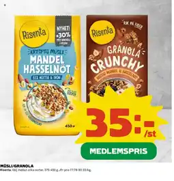Coop MÜSLI/GRANOLA erbjuda