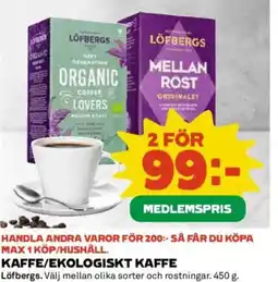 Coop KAFFE/EKOLOGISKT KAFFE erbjuda