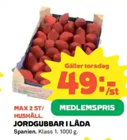 Coop JORDGUBBAR I LÅDA erbjuda