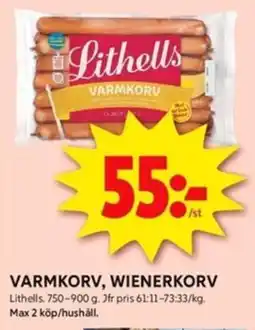ICA Kvantum LITHELLS Varmkorv, wienerkorv erbjuda