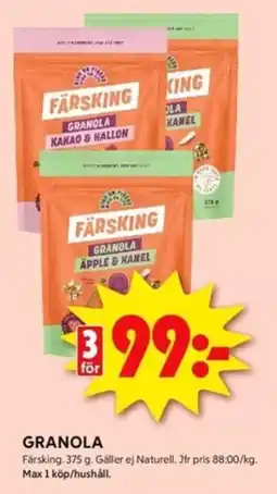 ICA Kvantum Färsking granola erbjuda