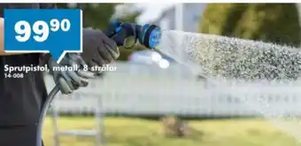 Biltema Sprutpistol, metall, 8 strålar erbjuda