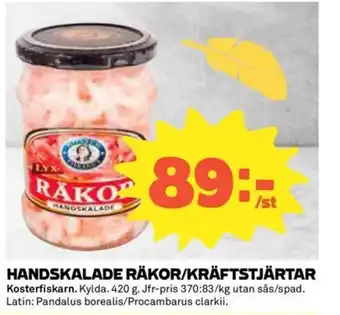 Coop Handskalade räkor/kräftstjärtar erbjuda