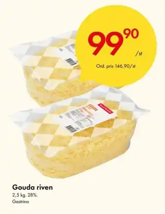 Snabbgross Gastrino Gouda riven 2,5kg erbjuda