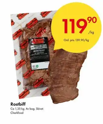 Snabbgross Charkfood Rostbiff 1,35kg erbjuda