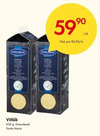Santa Maria Vitlök 650g