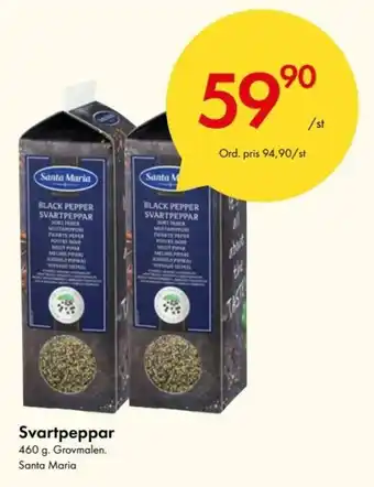 Snabbgross Santa Maria Svartpeppar 460g erbjuda