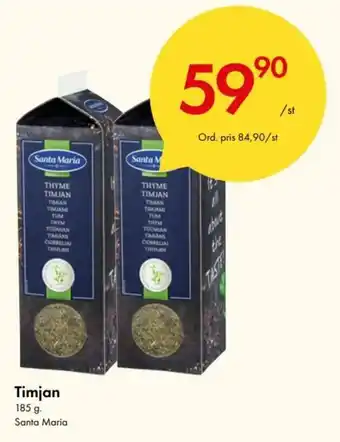 Snabbgross Santa Maria Timjan 185g erbjuda