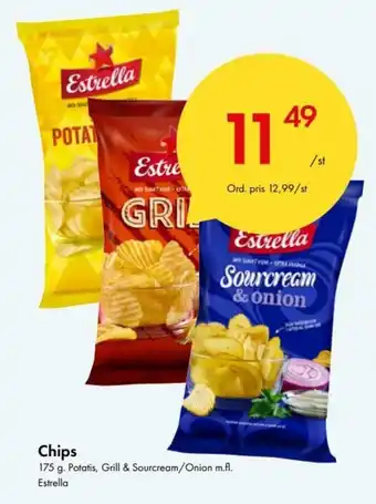 Snabbgross Estrella Chips 175g erbjuda
