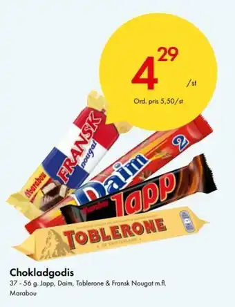 Snabbgross Marabou Chokladgodis 37-56g erbjuda
