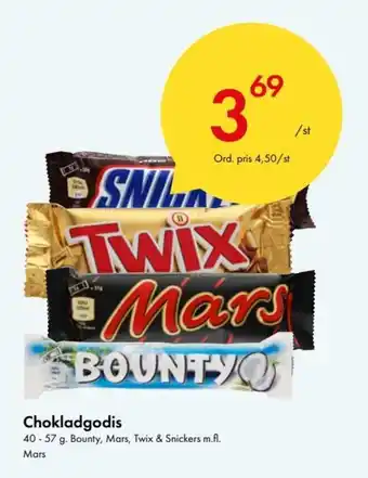 Mars Chokladgodis 40-57g