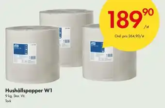 Snabbgross Tork Hushållspapper W1 9kg erbjuda