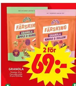 ICA Maxi GRANOLA erbjuda
