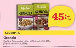 Hemköp PAULUINS Granola erbjuda