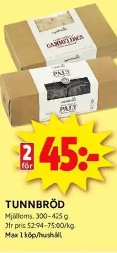 ICA Kvantum Tunnbröd erbjuda
