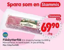 ICA Supermarket Fläskytterfilé erbjuda