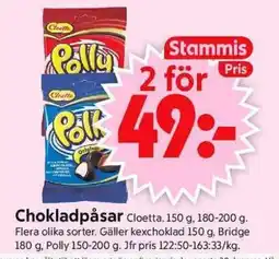 ICA Supermarket CLOETTA Chokladpåsar erbjuda