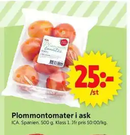 ICA Supermarket Plommontomater i ask erbjuda